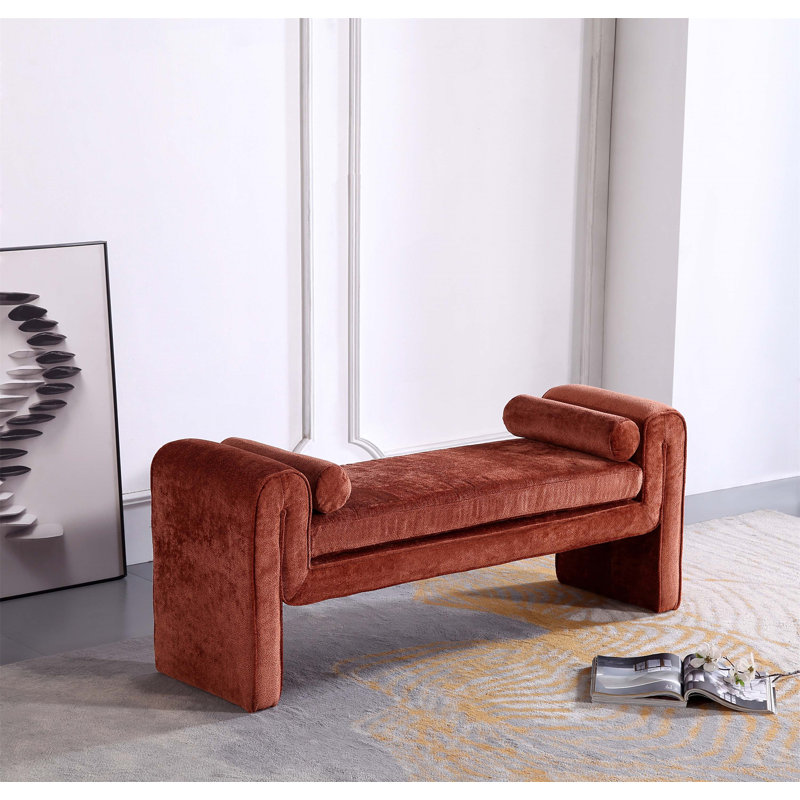 Banc en chenille Concord, Terracotta