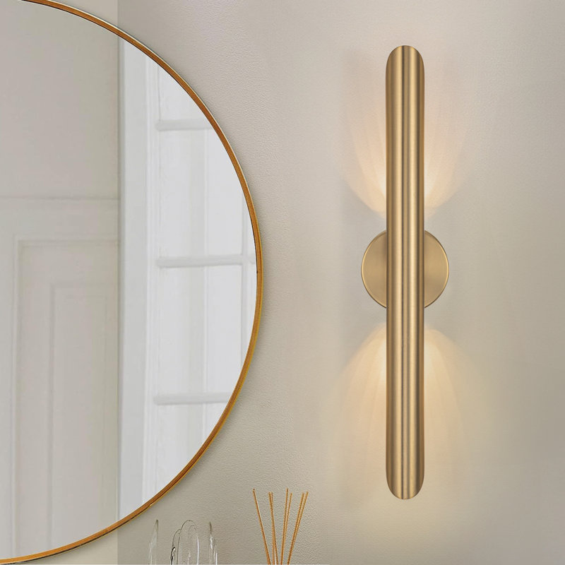Éclairage pour meuble-lavabo à 2 lumières Coco, Or brossé