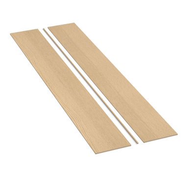 106" X 13.5" X 0.5" Solid Wood Wallboard With Connecting Strip