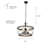 19.7" 5-Light Farmhouse Chandelier, Rustic Drum Caged Wood Chandelier, French Country Pendant Light for Kitchen-1759174968