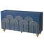 Buffet moderne cannelé, bleu marine, améliorant le rangement à domicile et l'esthétique convenant à diverses pièces-1059715198