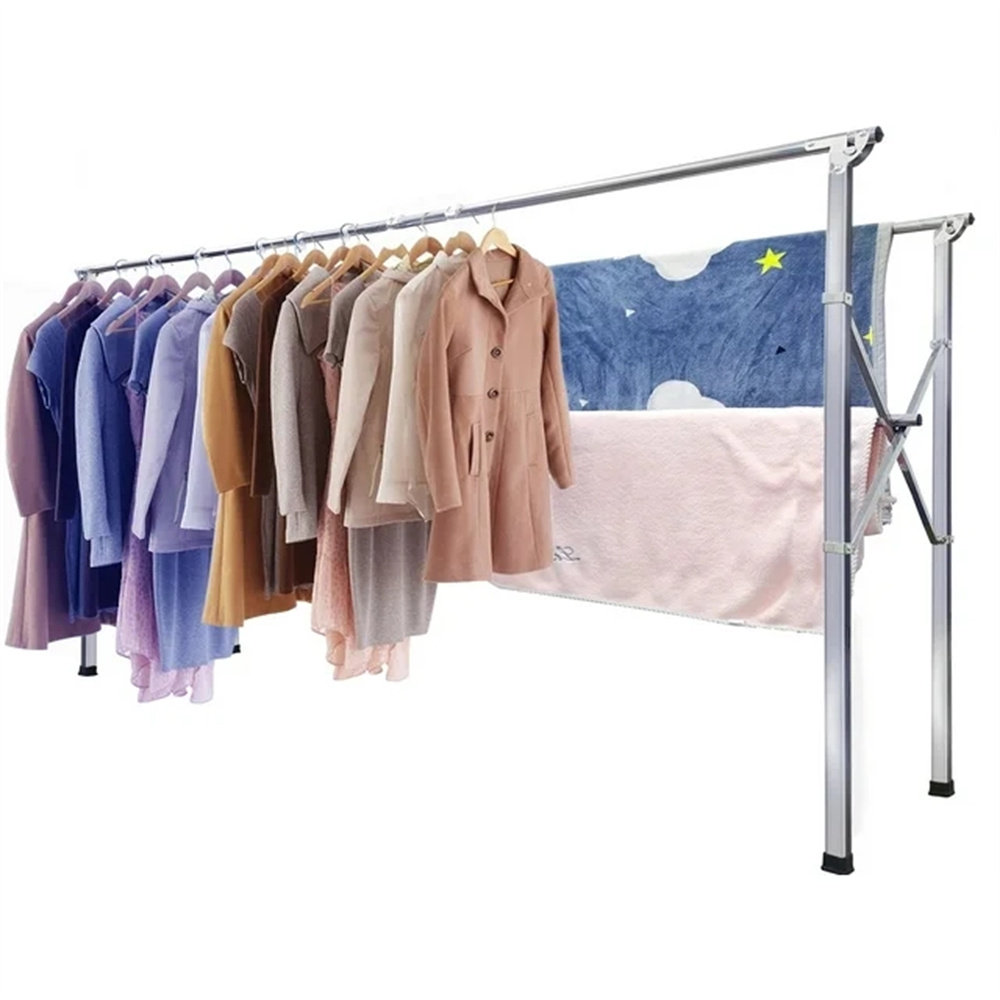 Rebrilliant Nethaniel Metal Foldable Wall Mounted Clothes Rack | Wayfair