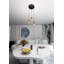 Harley 3 - Light Gold/Black Sphere Pendant