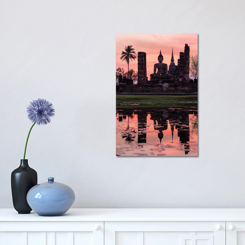 Wat Mahathat Temple, Thailand - Wrapped Canvas Print, 30.48 cm H x 45.72 cm W