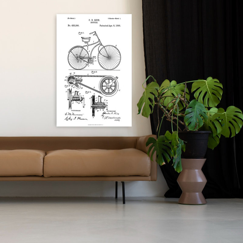Art mural rétro industriel rétro classique, H 48 po x l 32 po