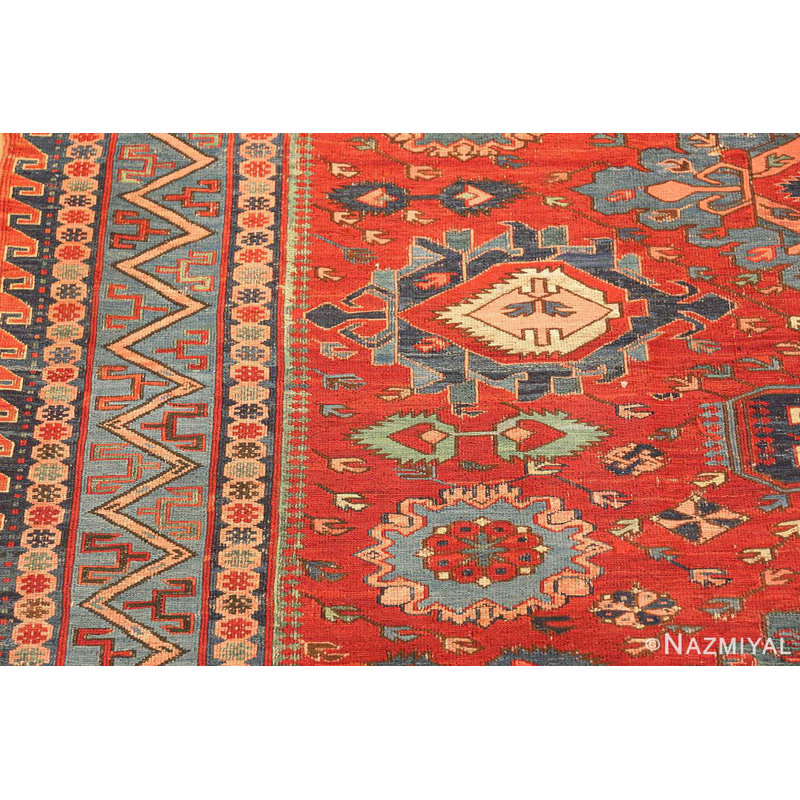 Tapis soumak tribal antique tissé à plat