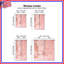 Rideaux de fenêtre texturés roses abstraits et transparents - 2 panneaux-852698654-852698629