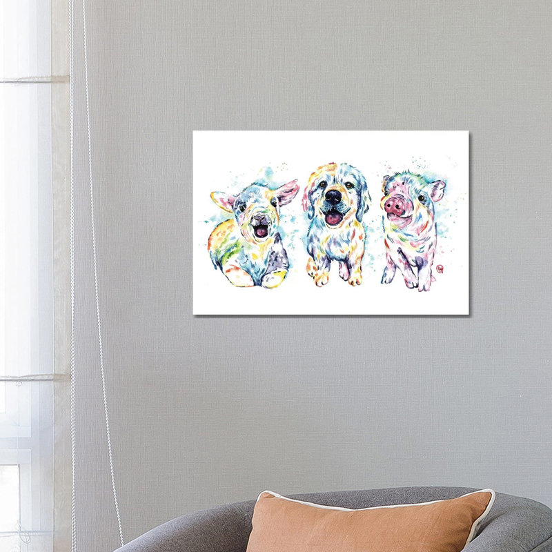 Farm Friends 1 Piece Wrapped Canvas Painting, 66.04 cm H x 45.72 cm W x 3.175 cm D