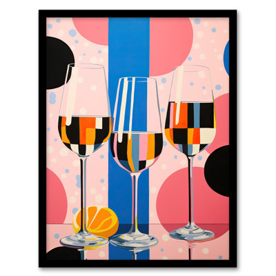 Prosecco Party Pink Blue Gender Reveal Baby Shower - Single Picture Frame Print