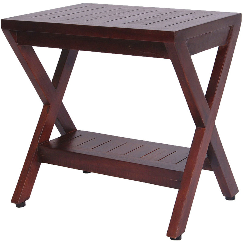 Ripley 18'' W Teak Corner Shower Bench