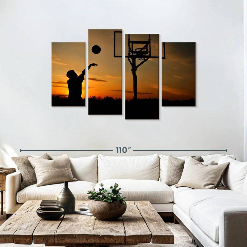 Ballon de basketball Sirci Sunset, H 48 po x l 75 po