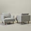 Ensemble de 2 fauteuils pivotants rembourrés Miller-1676801465