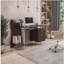 Bureau d'ordinateur avec rangement brun chocolat