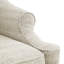 Chaise pivotante à 360 degrés avec pieds en métal et base en tissu pivotant et rembourré ton sur ton