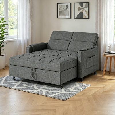 3-In-1 Adjustable Upholstered Sleeper Sofa Bed, Convertible Modern Foldable Lounge Chair,Double Bed Sofa, Holiday Gifts Modern Sofa Bed, Adjustable Sofa Chair For Living Room, Sofas For Living Room, Apartment, Small Space, Office