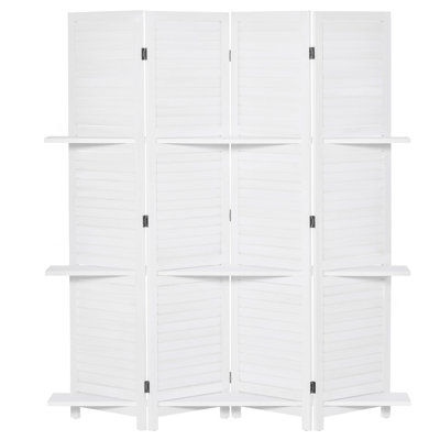 Paravent 4 panneaux en bois HOMcom