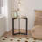 Round Side Table, Round Accent End Table With Sturdy Metal Frame, Round Nightstand