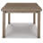 Brewer Rectangular Metal Extendable Outdoor Dining Table With Umbrella Hole , 94'' in. W 42'' in. D