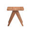 Table de bout décontractée à finition naturelle de style Mid-Century 1pc