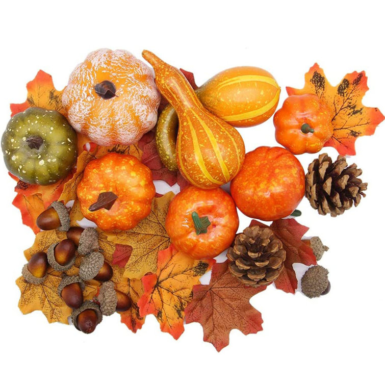 Northlight 10-Piece Fall Harvest Artificial Acorns and Maple Leaves  Decoration Set