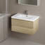 Meuble-lavabo mural de 36 po avec lavabo en résine et tiroirs à fermeture en douceur (entièrement assemblé)