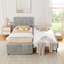 Lit simple tapissier avec lit gigogne escamotable-129754931-129754933