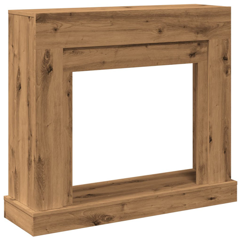 Fireplace Surround 39.4X11.8X34.4" Engineered Wood, Artisan Oak