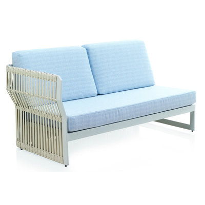 Arely 158 cm W Metal Patio Sofa with Cushions