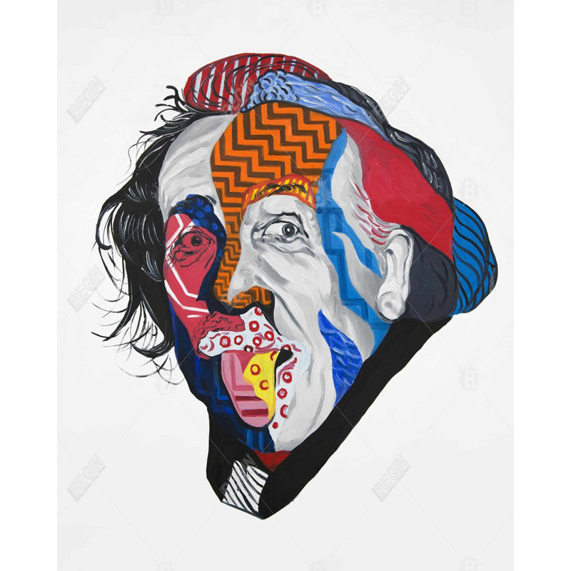 Abstract Albert Einstein Print On Canvas