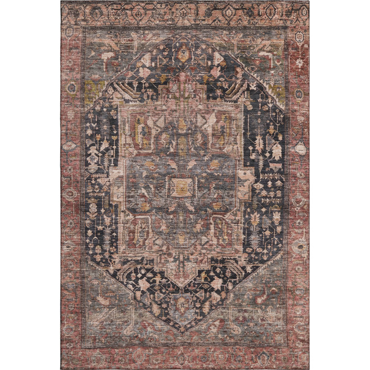 Premium Machine Washable Larock AMF1240 Medallion Rug