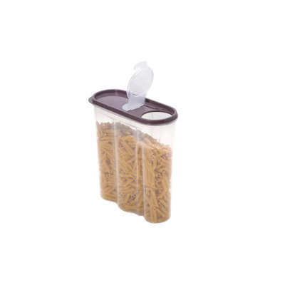 Clear Storage Container with Flip Lid, 4 Liter Large Capacity | Stackable Pantry Organizer | Transparent Plastic Food Storage Bin
