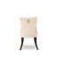 L'ensemble de salle à manger 7 pièces comprend une table moderne et 6 chaises de salle à manger en tissu de polyester beige clair avec dossier capitonné - Noir sablé-1825336718-1814925272-1825336715