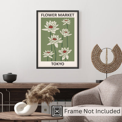 «Floral Flower Market», reproduction d'art moderne sans cadre