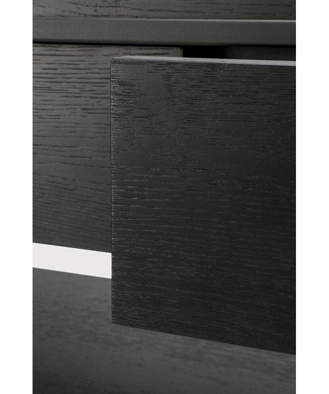 Monolit 48'' W Solid Wood Console Table, Black