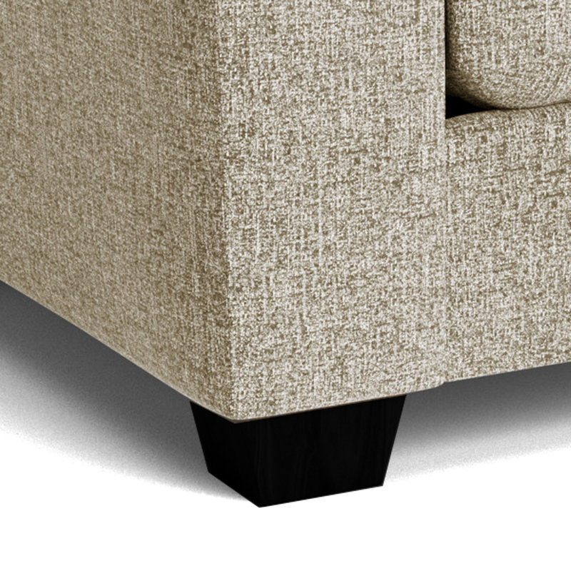 Canapé à accoudoirs carrés 79 po avec coussins réversibles Anastase, Bennett gris anthracite performance, Espresso