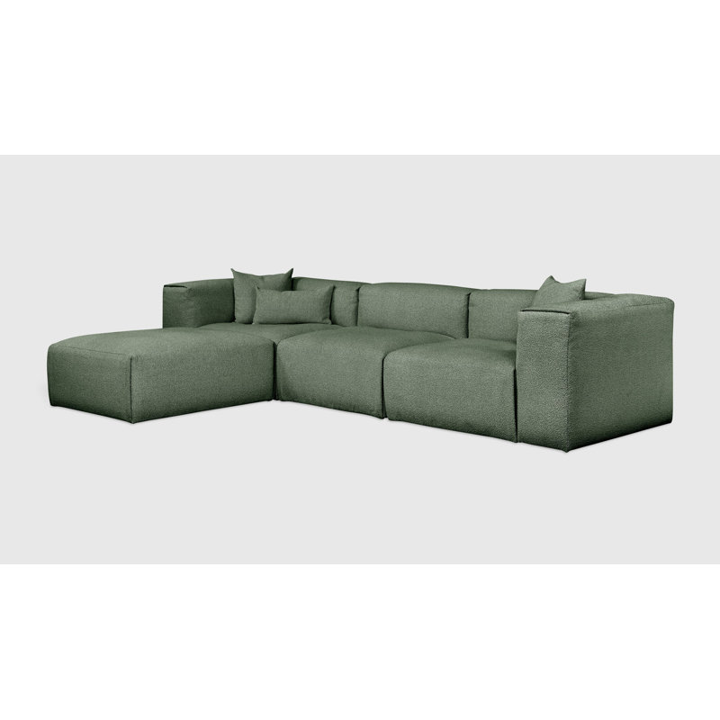 Nest Modular 4-PC Sectional, Pine Boucle