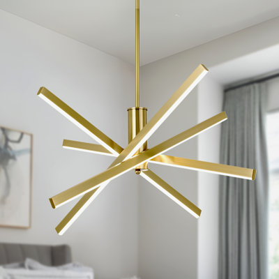 4-light Dimmable Led Modern Liner Chandelier