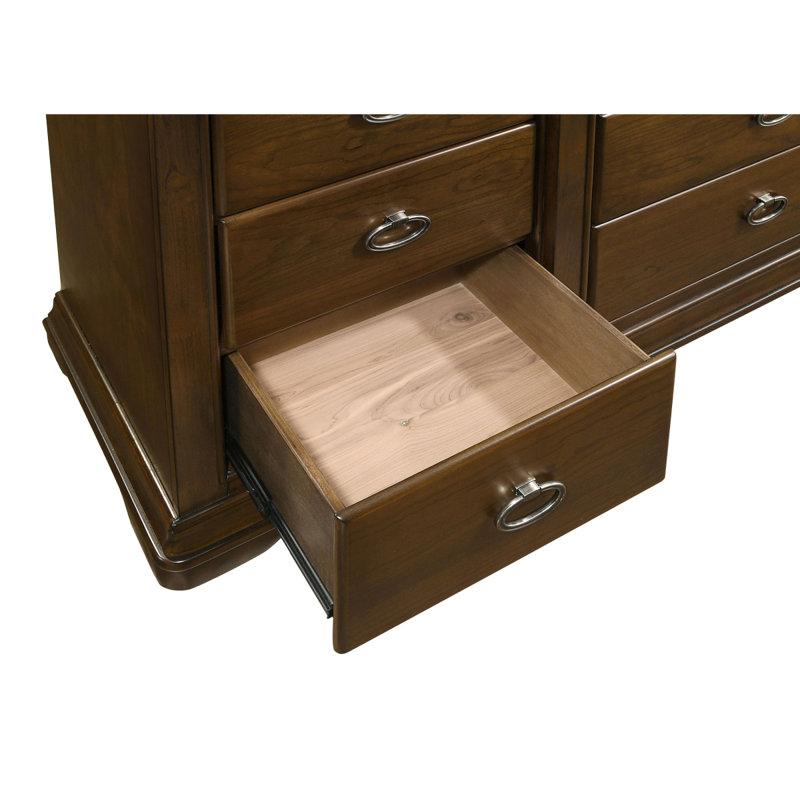 Commode 9 tiroirs avec miroir Leonide