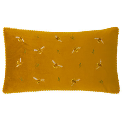 Asraa Yellow Rectangular Cushion Cover