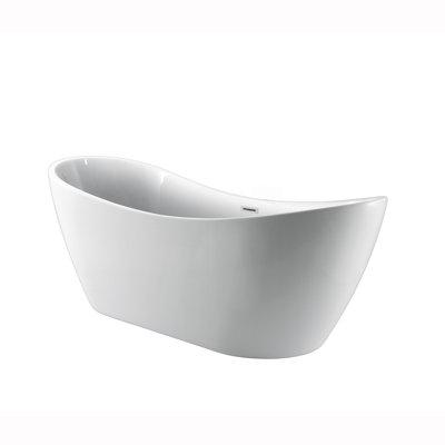 71.63'' x 27'' Freestanding Soaking Acrylic Bathtub