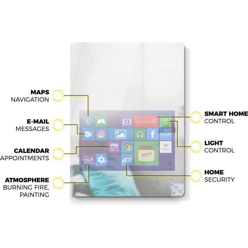 Hilo Smart Mirror Family Rectangle Steel Mirror