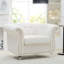 Fauteuil d'appoint d'intérieur avec revêtement clouté