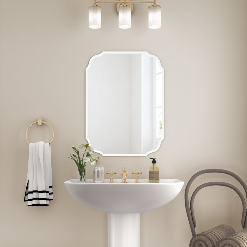 Miroir de salle de bain Arnoud, 23,7 po x 17,8 po