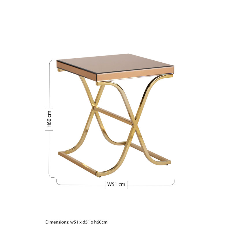 Clegg Glass Top End Table