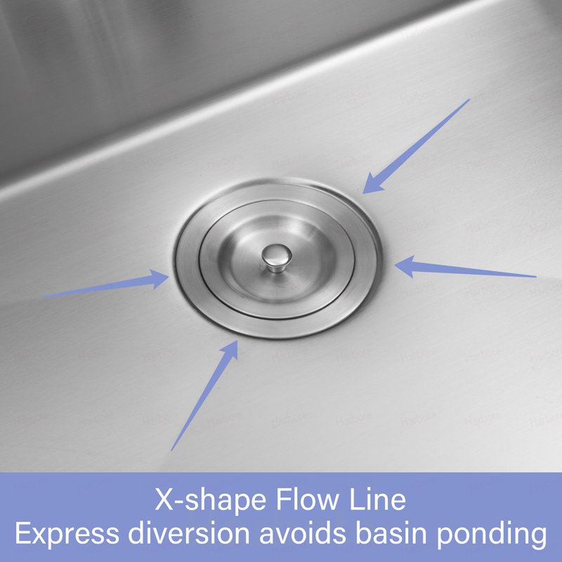 Évier de cuisine encastrable 17 po - 17 po x 19 po x 10 po - Évier de cuisine à simple cuve de calibre 16