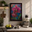 Stained Glass Orchids Botanical - Wrapped Canvas-521632739-521632537