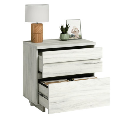 Classeur latéral en teinte grise, espace de travail organisé, tiroirs pour la gestion des documents de format lettre et légal, utilisation polyvalente comme support ou présentoir pour imprimante, style moderne pour rehausser le décor du bureau, design