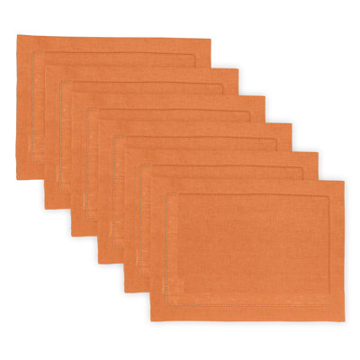 100% Pure Linen Hemstitch Placemats - Classic Hemstitch