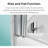 34" Wide 58" High Bathroom Pivot Bathtub Door, 6mm Clear Tempered Glass, Finish, Reversible Installation, Lifting Structure, And Hygiene - Design X Shower Tub 1/4" (6mm) Thick Stable Wall Mounting,
