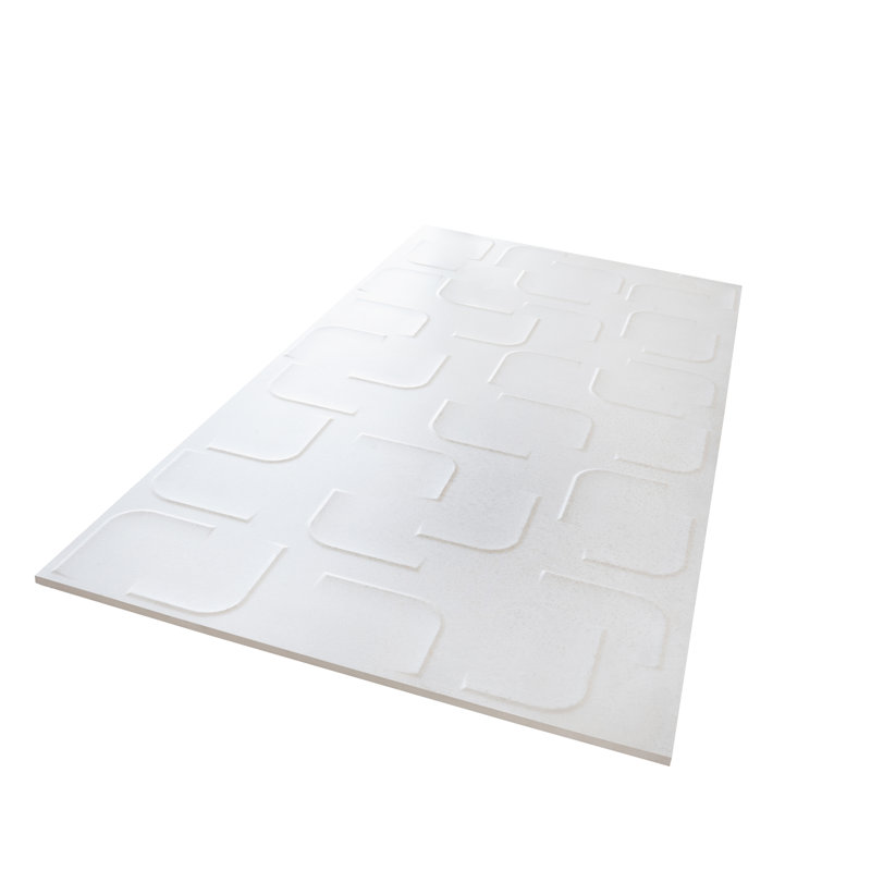 Carrelage mural 24 po x 48 po rectangulaire blanc mat en porcelaine texturée (15,5 pieds carrés / boîte, paquet de 2)